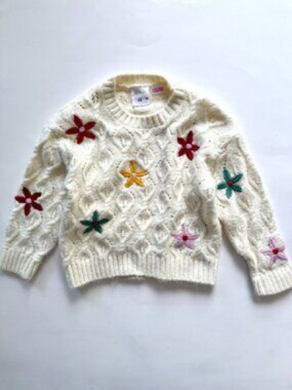 Zara Floral Embroidered Sweater